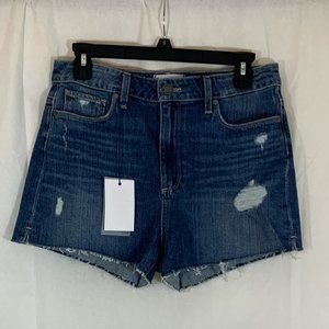 Paige Margot Cutoff Jean Short in Yasiel Destructed Wash Size 29